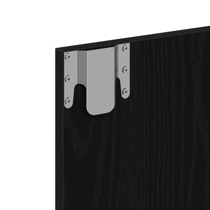 Spiegelschrank Schwarz Eichen-Optik 60 x 31,5 x 62 cm