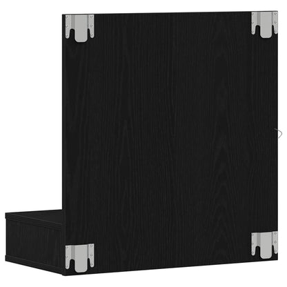 Spiegelschrank Schwarz Eichen-Optik 60 x 31,5 x 62 cm