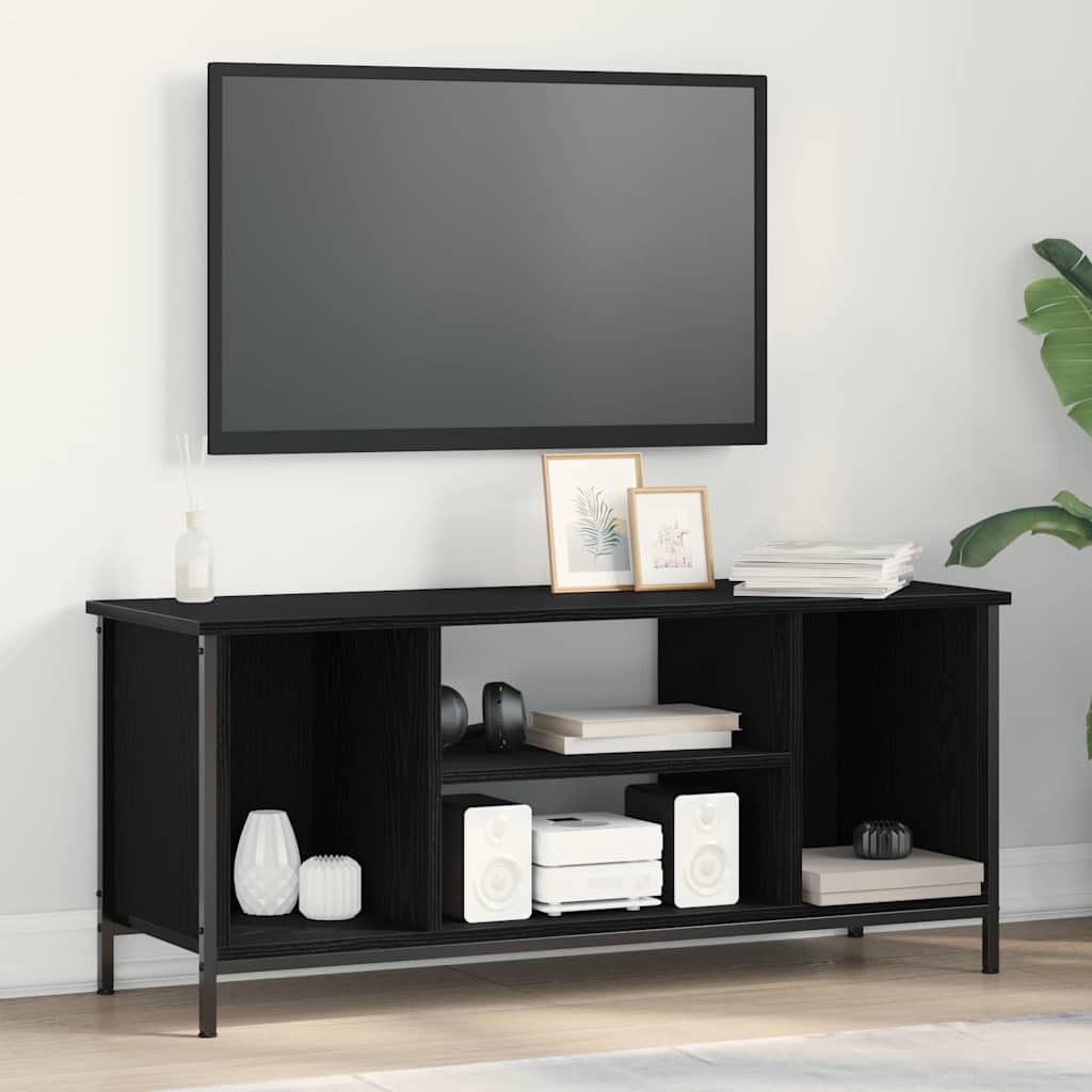 TV-Schränk 102 x 35 x 45 cm Schwarz Eichen-Optik Holzwerkstoff