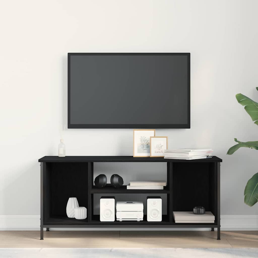TV-Schränk 102 x 35 x 45 cm Schwarz Eichen-Optik Holzwerkstoff