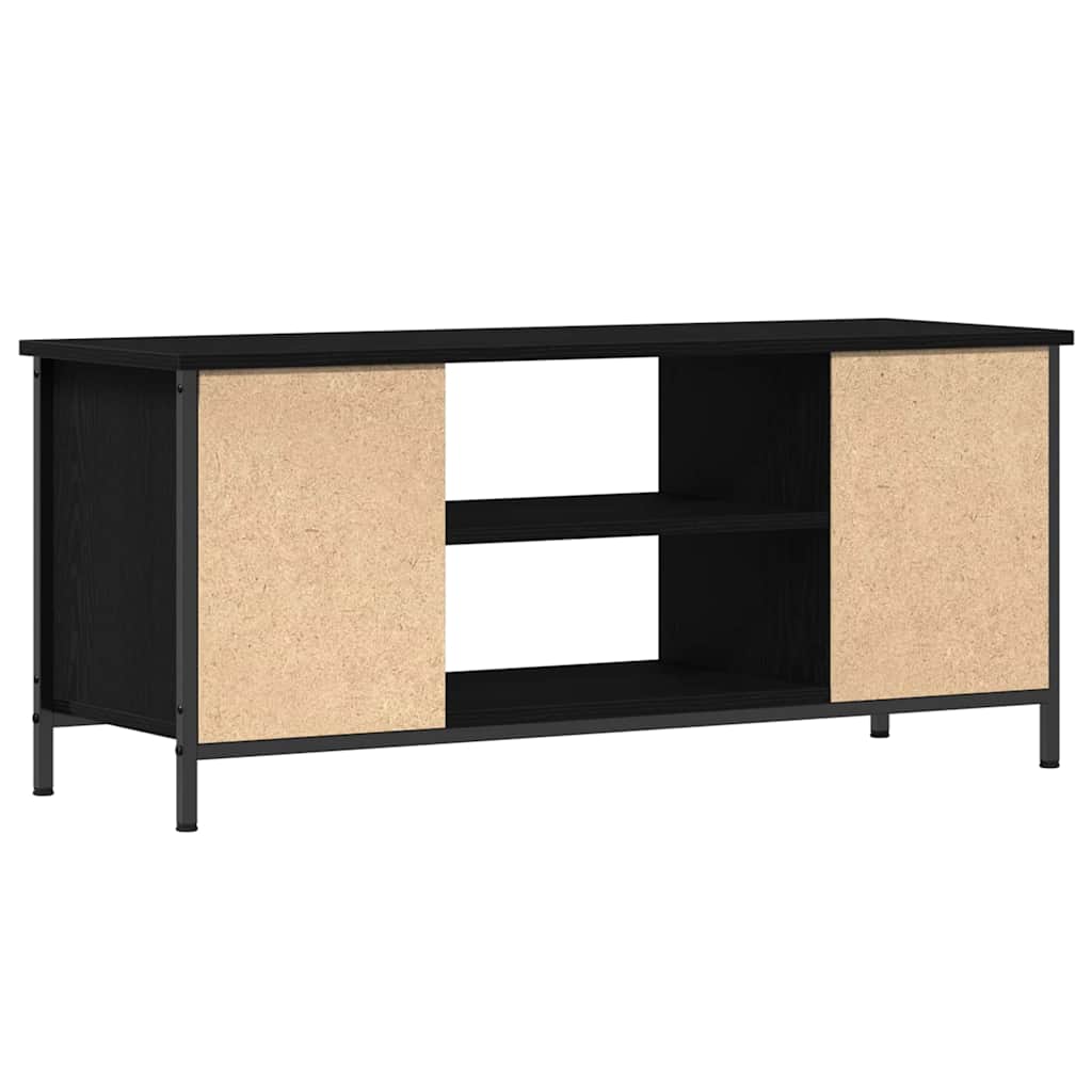 TV-Schränk 102 x 35 x 45 cm Schwarz Eichen-Optik Holzwerkstoff