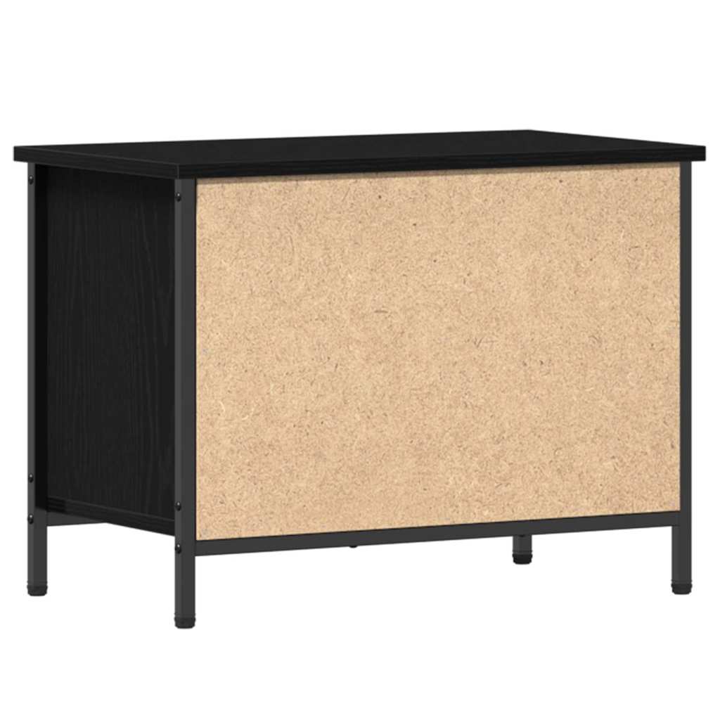 TV-Schrank Schwarz Eichen-Optik 60 x 35 x 45 cm Holzwerkstoff