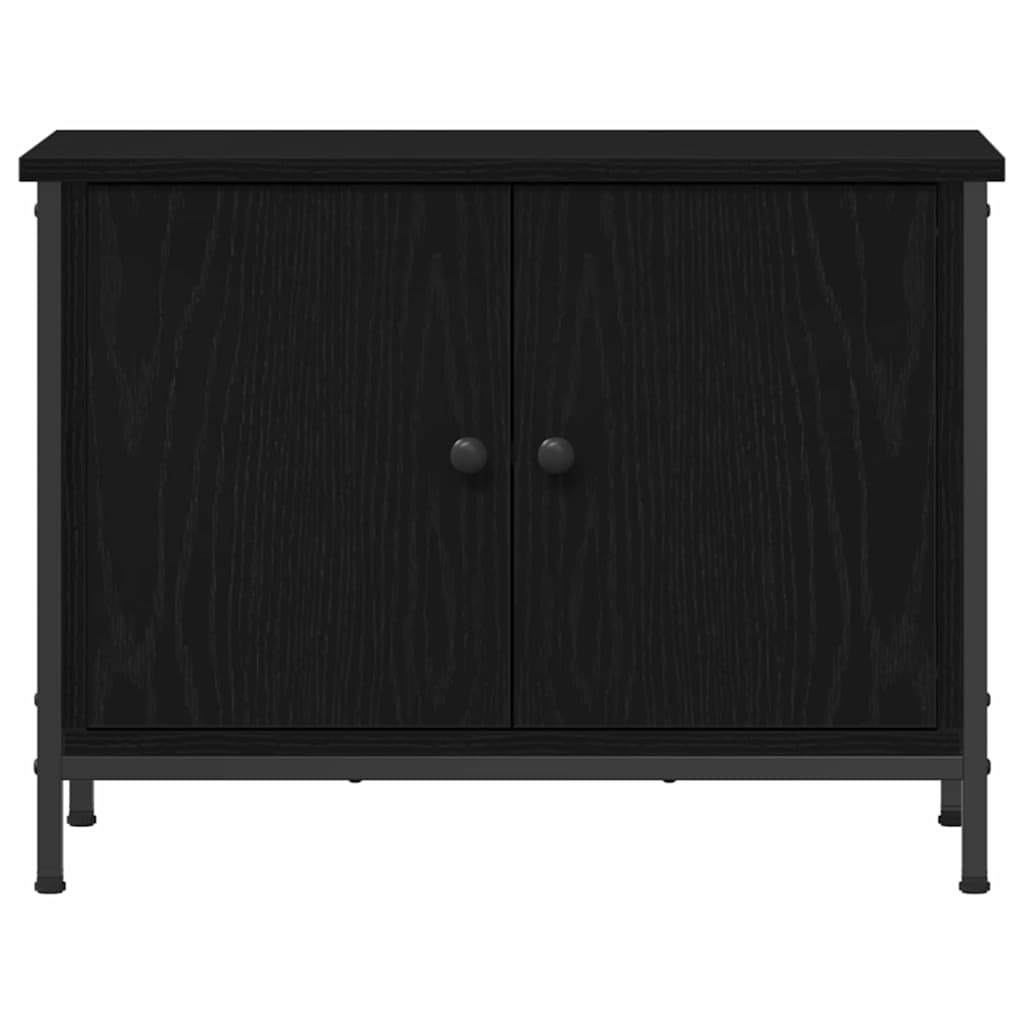 TV-Schrank Schwarz Eichen-Optik 60 x 35 x 45 cm Holzwerkstoff