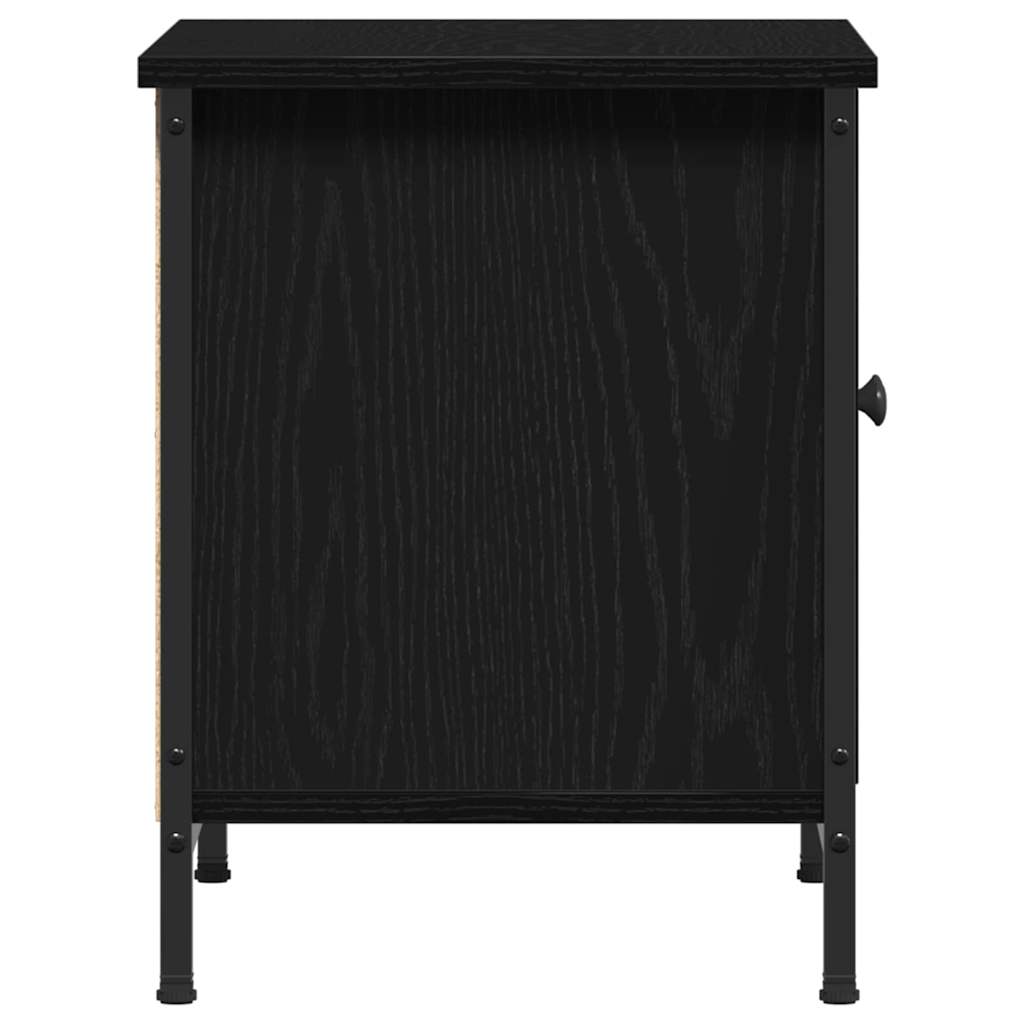 TV-Schrank Schwarz Eichen-Optik 60 x 35 x 45 cm Holzwerkstoff
