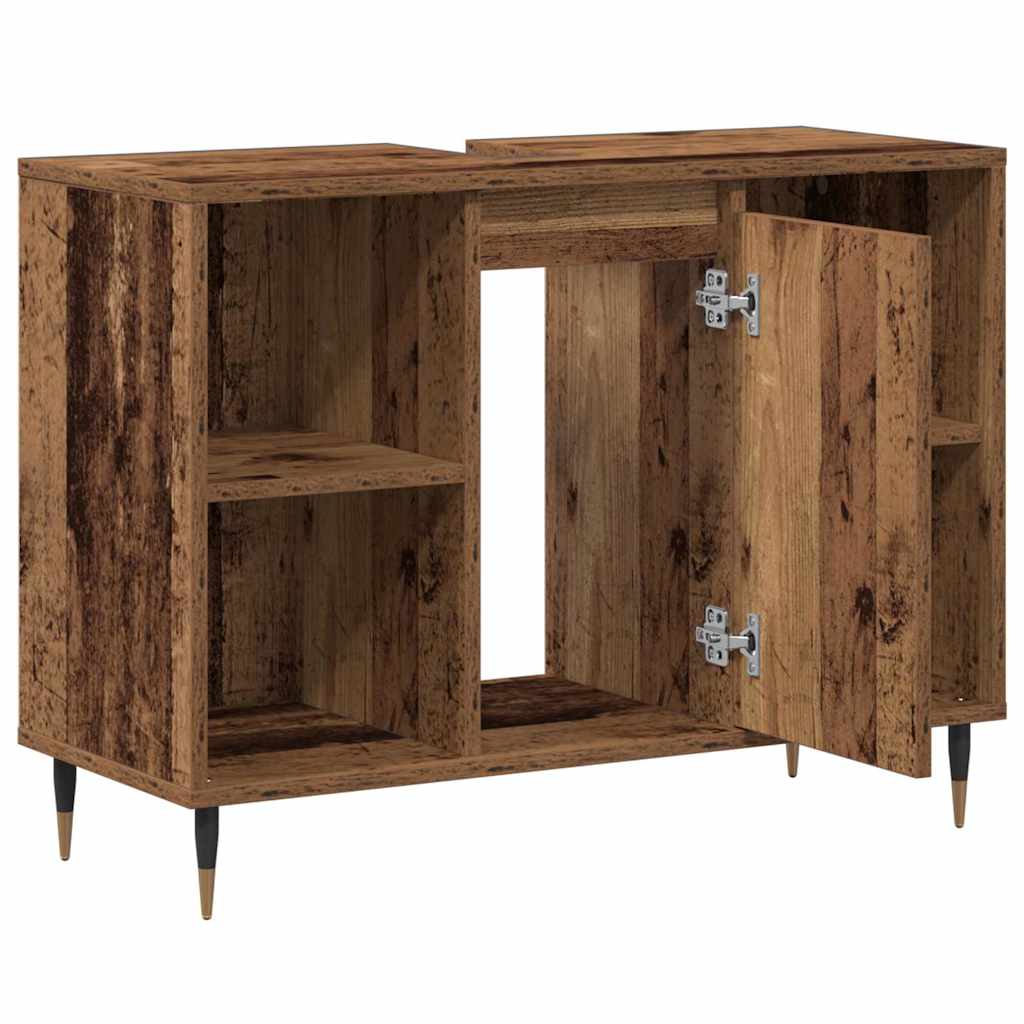 Badezimmerschrank Altholz 80 x 33 x 60 cm Holzwerkstoff