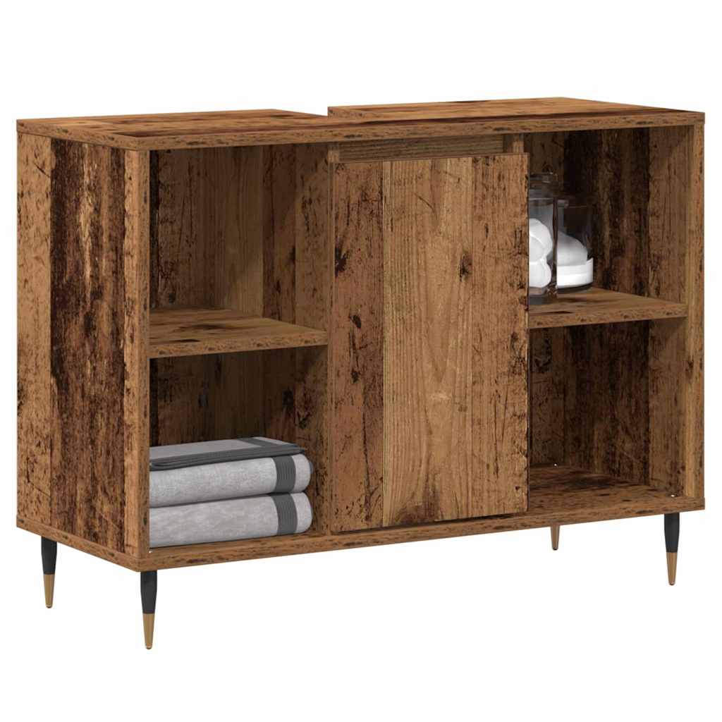 Badezimmerschrank Altholz 80 x 33 x 60 cm Holzwerkstoff