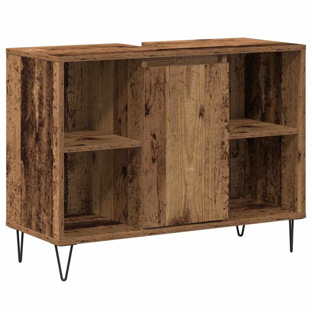 Badezimmerschrank Altholz 80 x 33 x 60 cm Holzwerkstoff