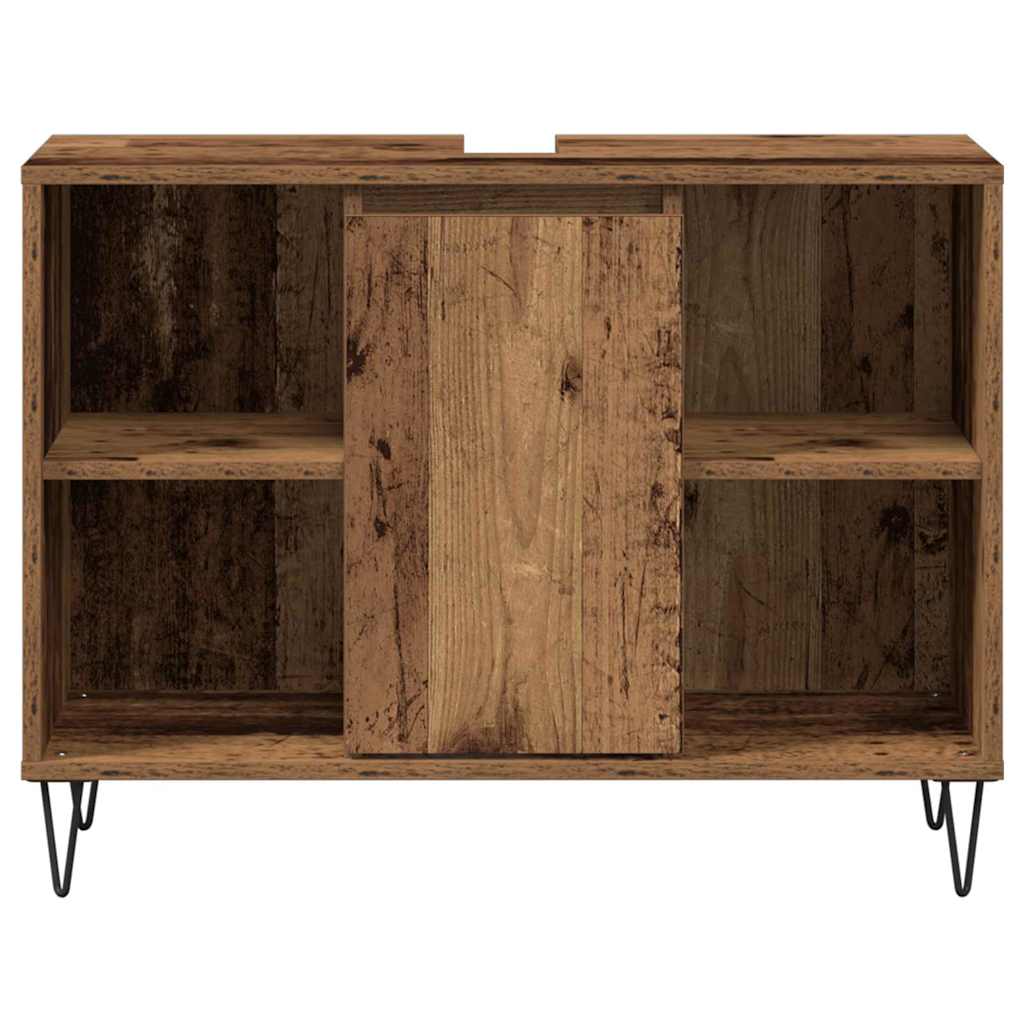 Badezimmerschrank Altholz 80 x 33 x 60 cm Holzwerkstoff