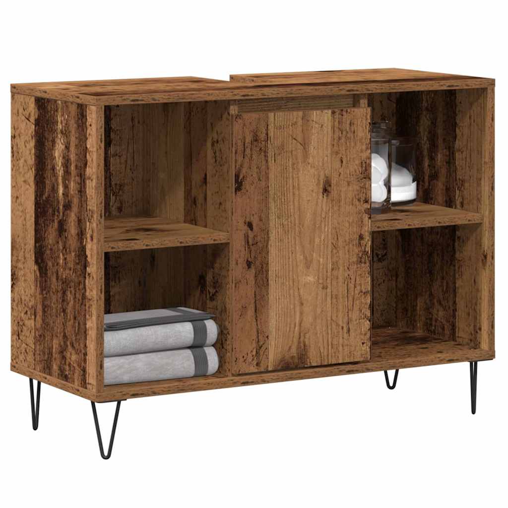 Badezimmerschrank Altholz 80 x 33 x 60 cm Holzwerkstoff