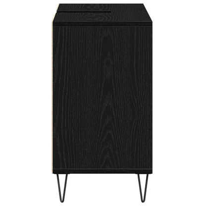 Badezimmerschrank Schwarz 80 x 33 x 60 cm Holzwerkstoff