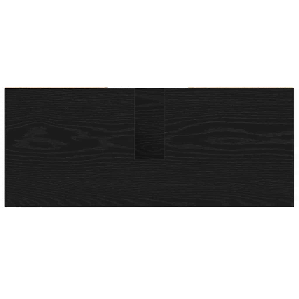 Badezimmerschrank Schwarz 80 x 33 x 60 cm Holzwerkstoff