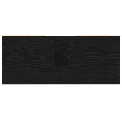 Badezimmerschrank Schwarz 80 x 33 x 60 cm Holzwerkstoff