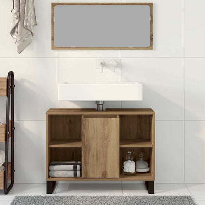 Badezimmerschrank Artisan-Eiche 80 x 33 x 60 cm Holzwerkstoff
