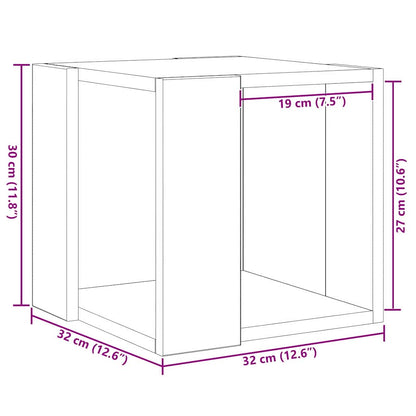 Couchtisch Schwarz Eichen-Optik 32 x 32 x 30 cm Holzwerkstoff