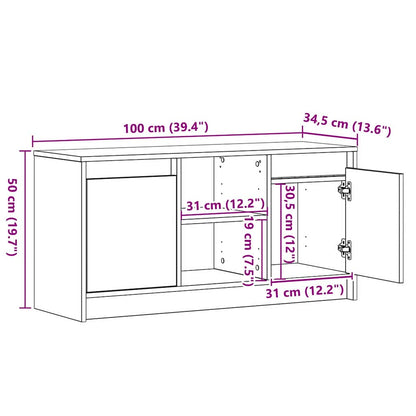 TV-Einheiten 100 x 34 x 50 cm Braun Holzwerkstoff