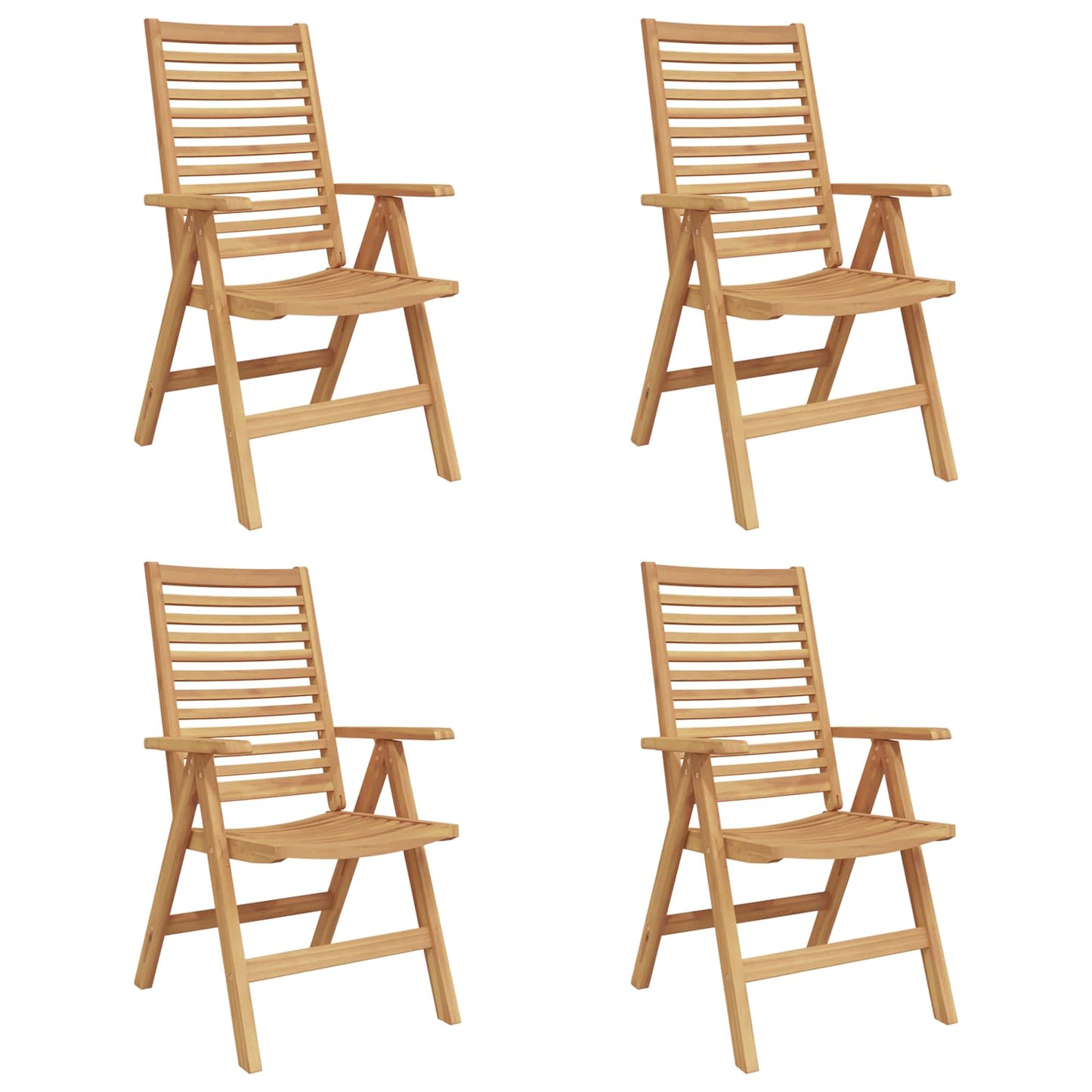 Stuhl 4 pcs Braun 64,5 x 52 x 108 cm Massivholz Teak