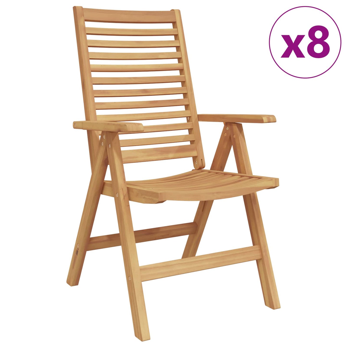 Stuhl 8 stk. Braun Massivholz Teak Umwandelbar