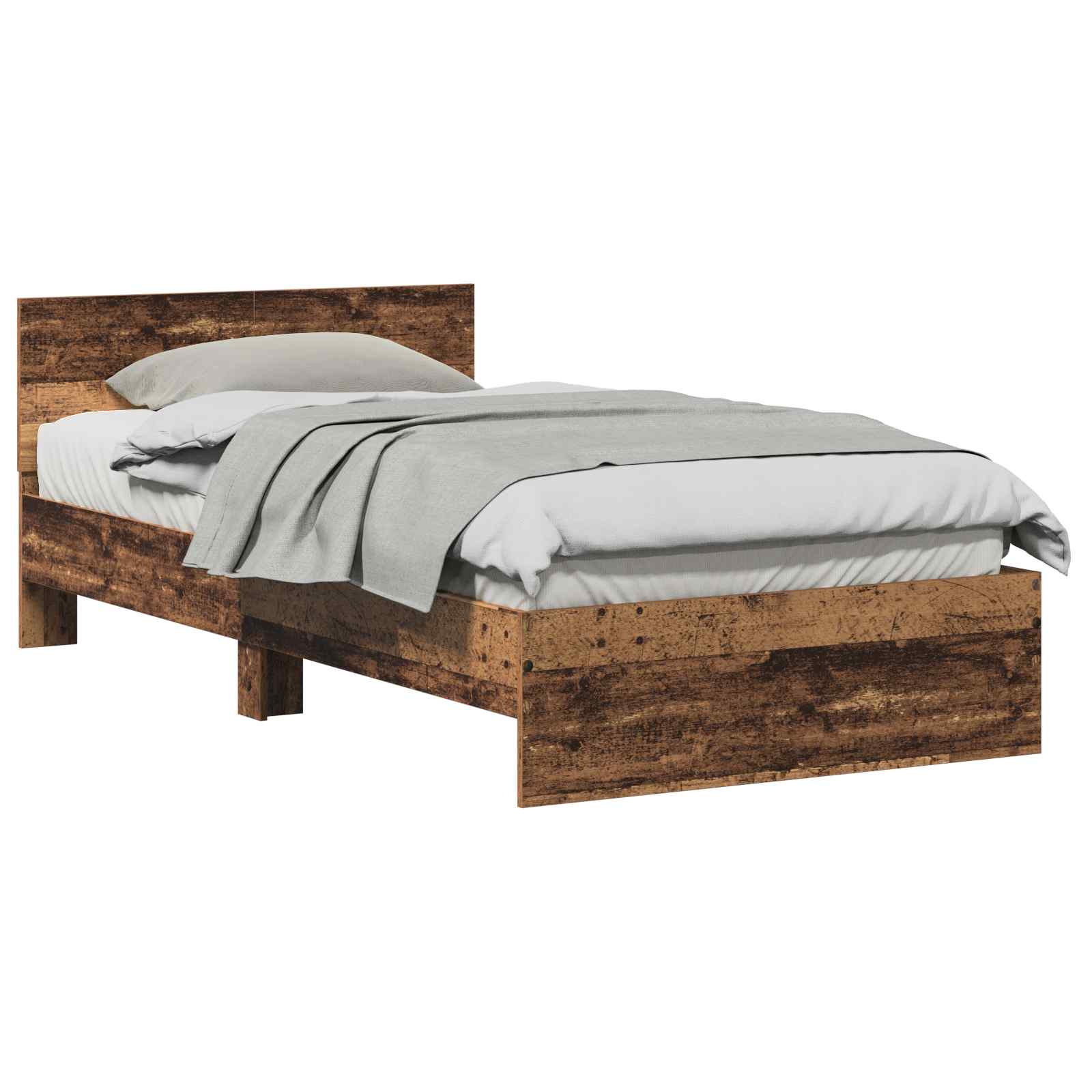 Bettgestell mit Kopfteil mit Kopfteil Altholz 203 x 104 x 70 cm