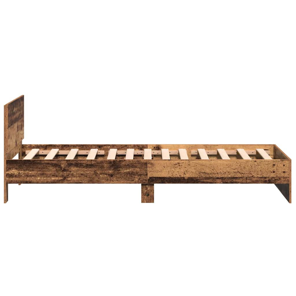 Bettgestell mit Kopfteil mit Kopfteil Altholz 203 x 104 x 70 cm