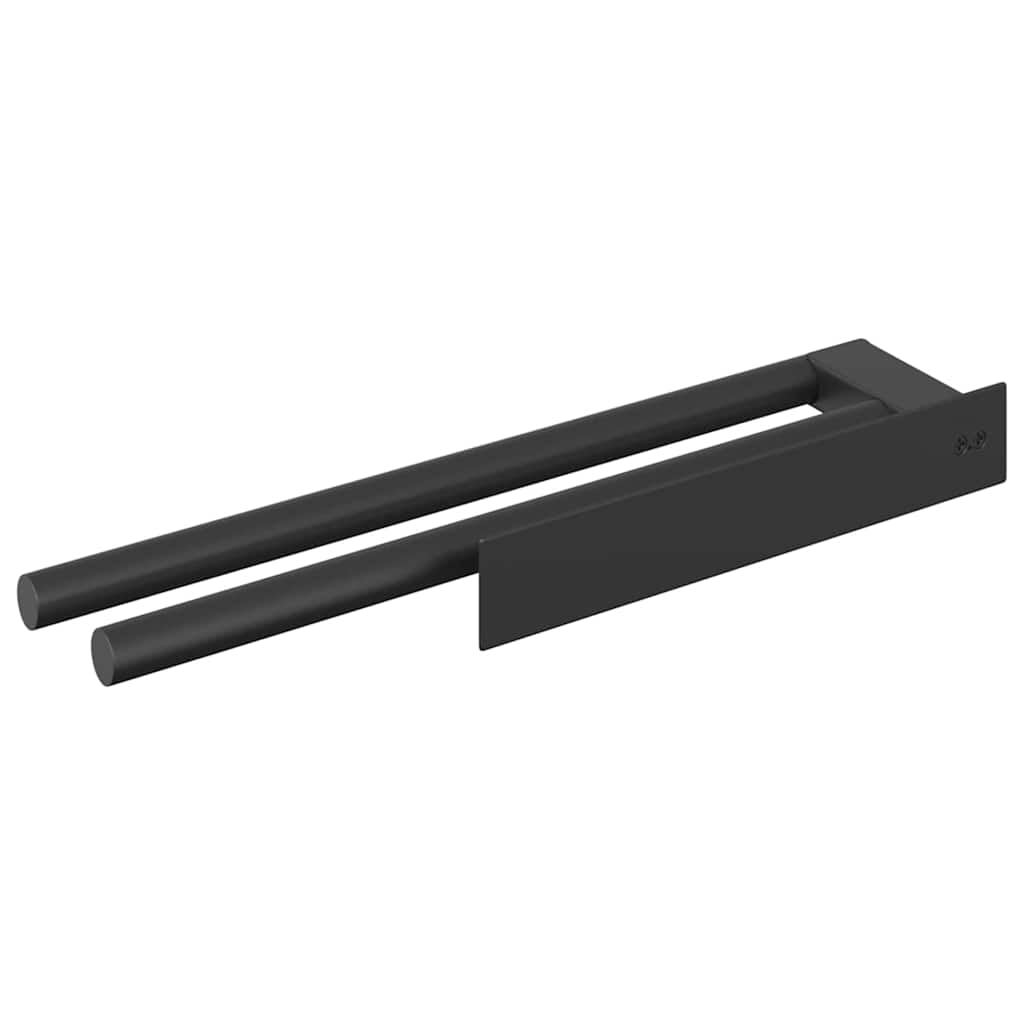 Handtuchhalter Schwarz 40 x 9 x 4 cm Edelstahl
