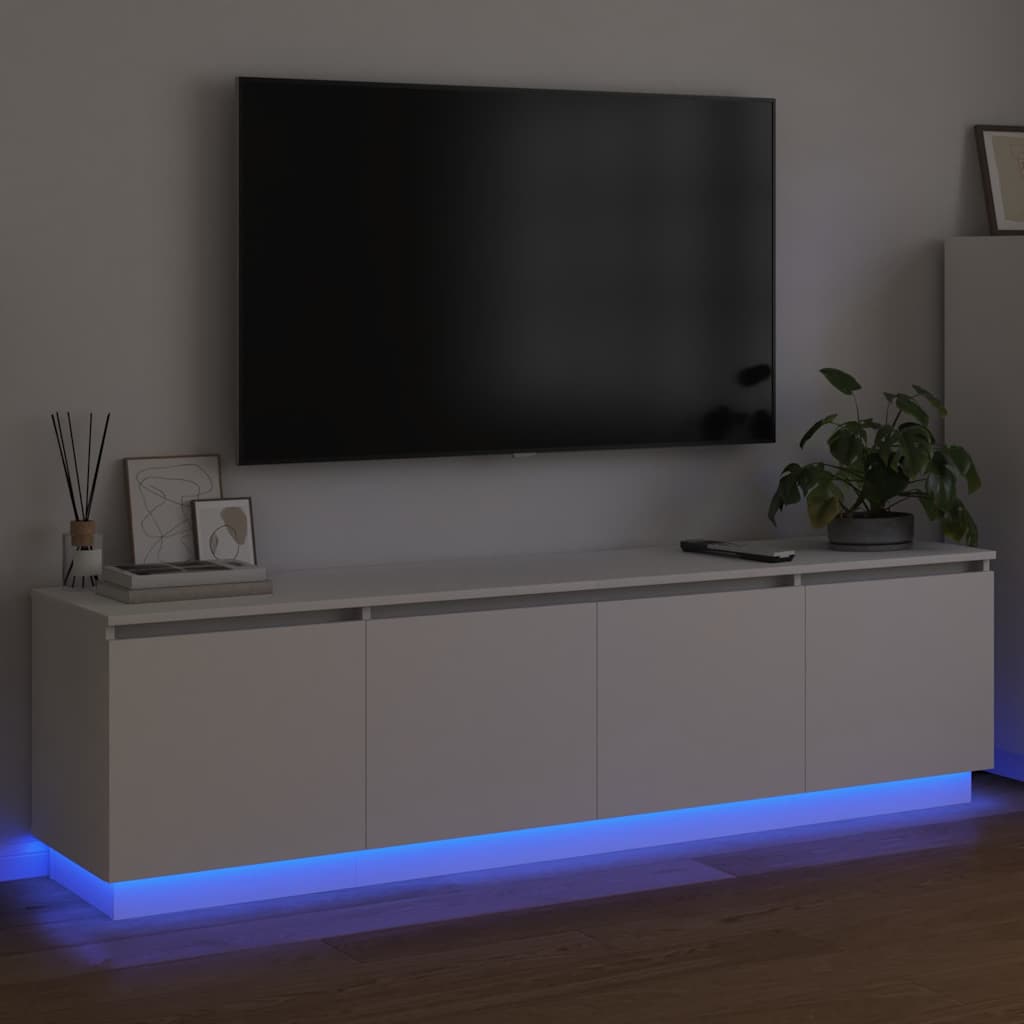 TV-Schränk 180 x 38 x 49 cm Weiß Holzwerkstoff