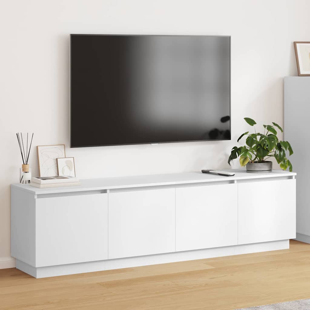 TV-Schränk 180 x 38 x 49 cm Weiß Holzwerkstoff