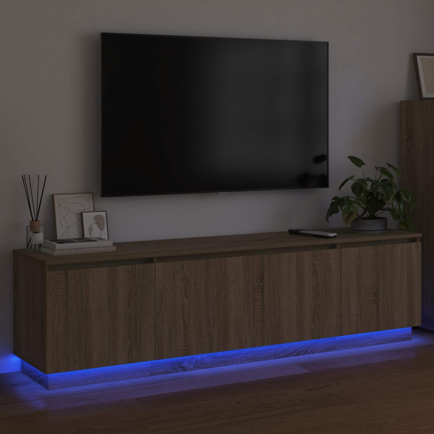 TV-Schränk 180 x 38 x 49 cm Sonoma-Eiche Holzwerkstoff