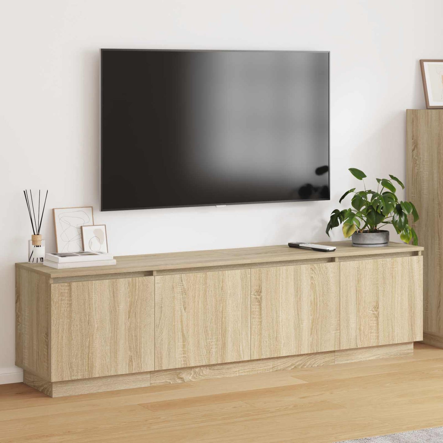 TV-Schränk 180 x 38 x 49 cm Sonoma-Eiche Holzwerkstoff