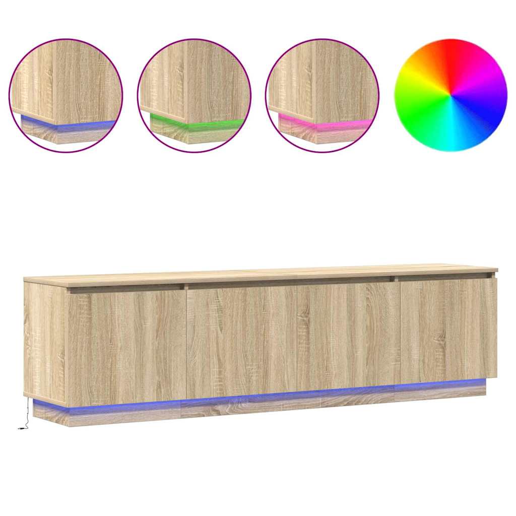 LED-TV-Dashboard Sonoma-Eiche 180 x 38 x 49 cm Holzwerkstoff