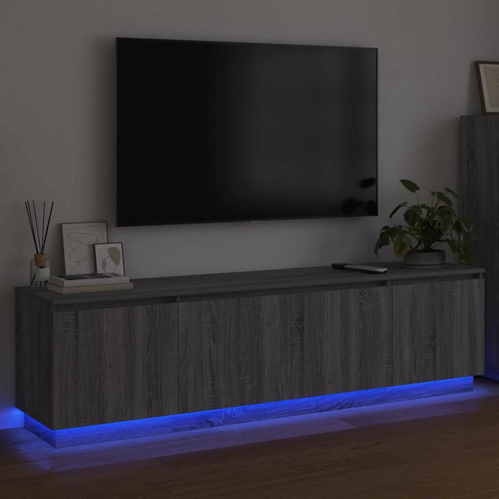 LED-TV-Dashboard Grau Sonoma 180 x 38 x 49 cm Holzwerkstoff