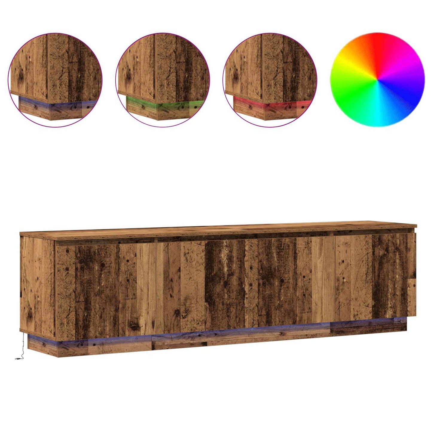TV-Schränk Altholz 180 x 38 x 49 cm Holzwerkstoff