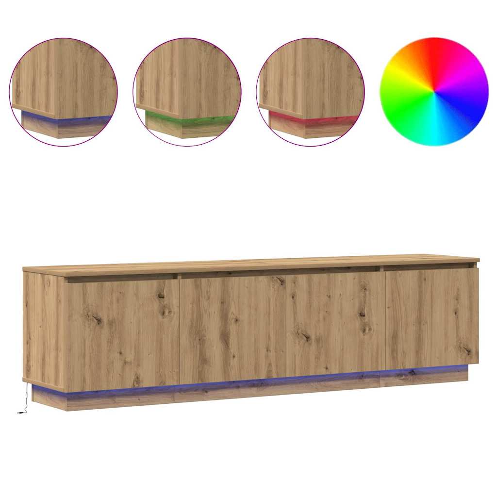 LED-TV-Dashboard Artisan-Eiche 180 x 38 x 49 cm Holzwerkstoff