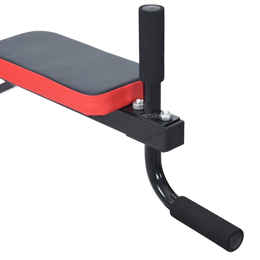 Dip Station Schwarz und Rot 72,5 x 70 x 31 cm