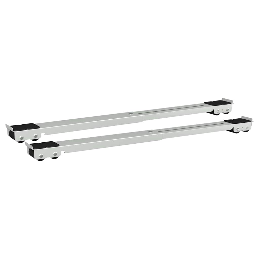 Waschmaschinensockel 2 stk. Silber 72 x 5 x 4,5 cm Edelstahl