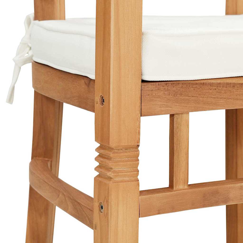 Stuhl 2 Stk. Braun Massivholz Teak