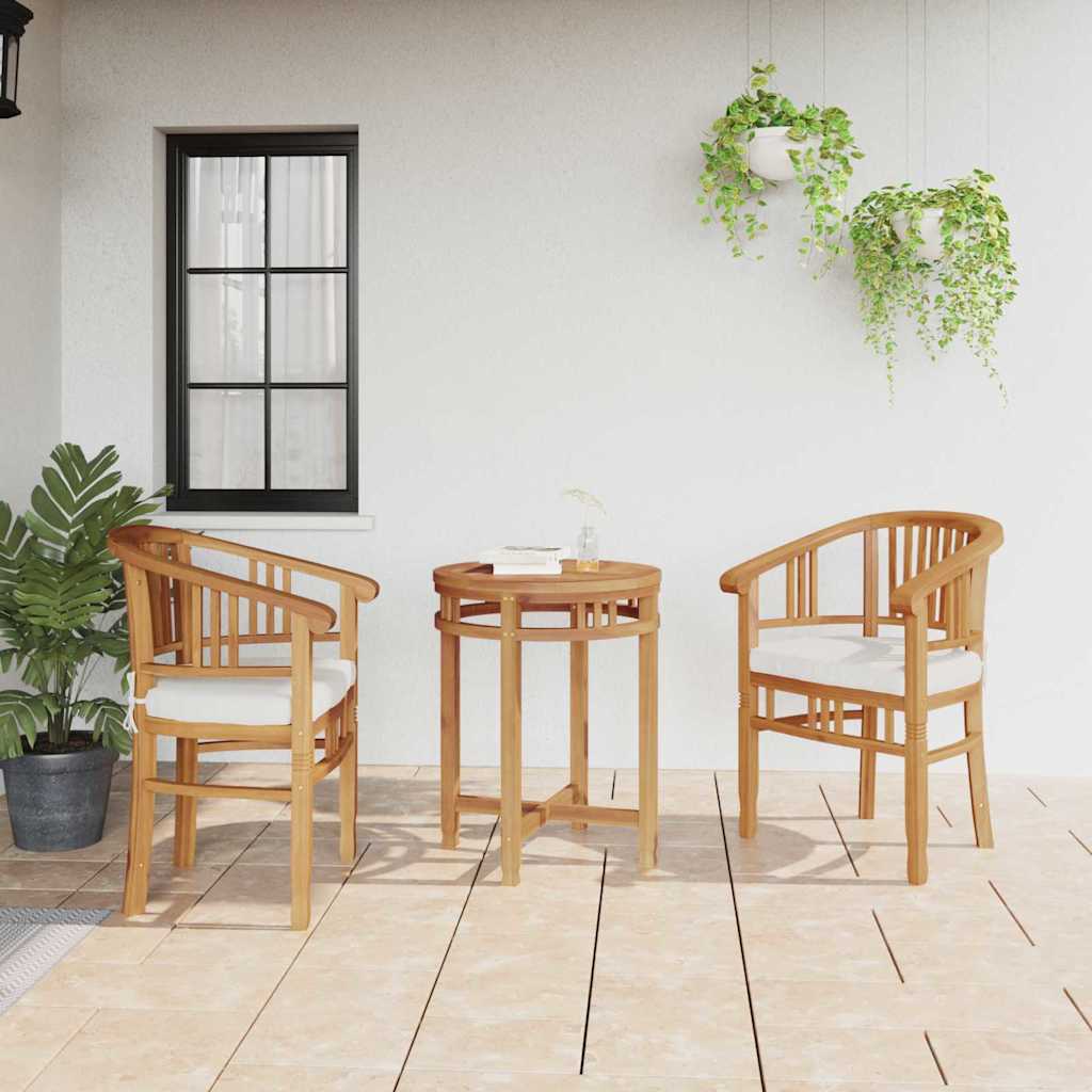 Stuhl 2 Stk. Braun Massivholz Teak