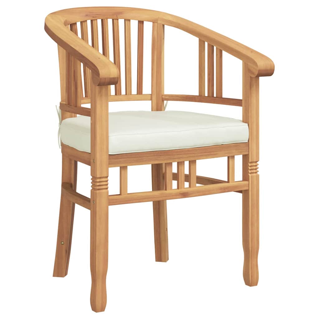 Stuhl 2 Stk. Braun Massivholz Teak