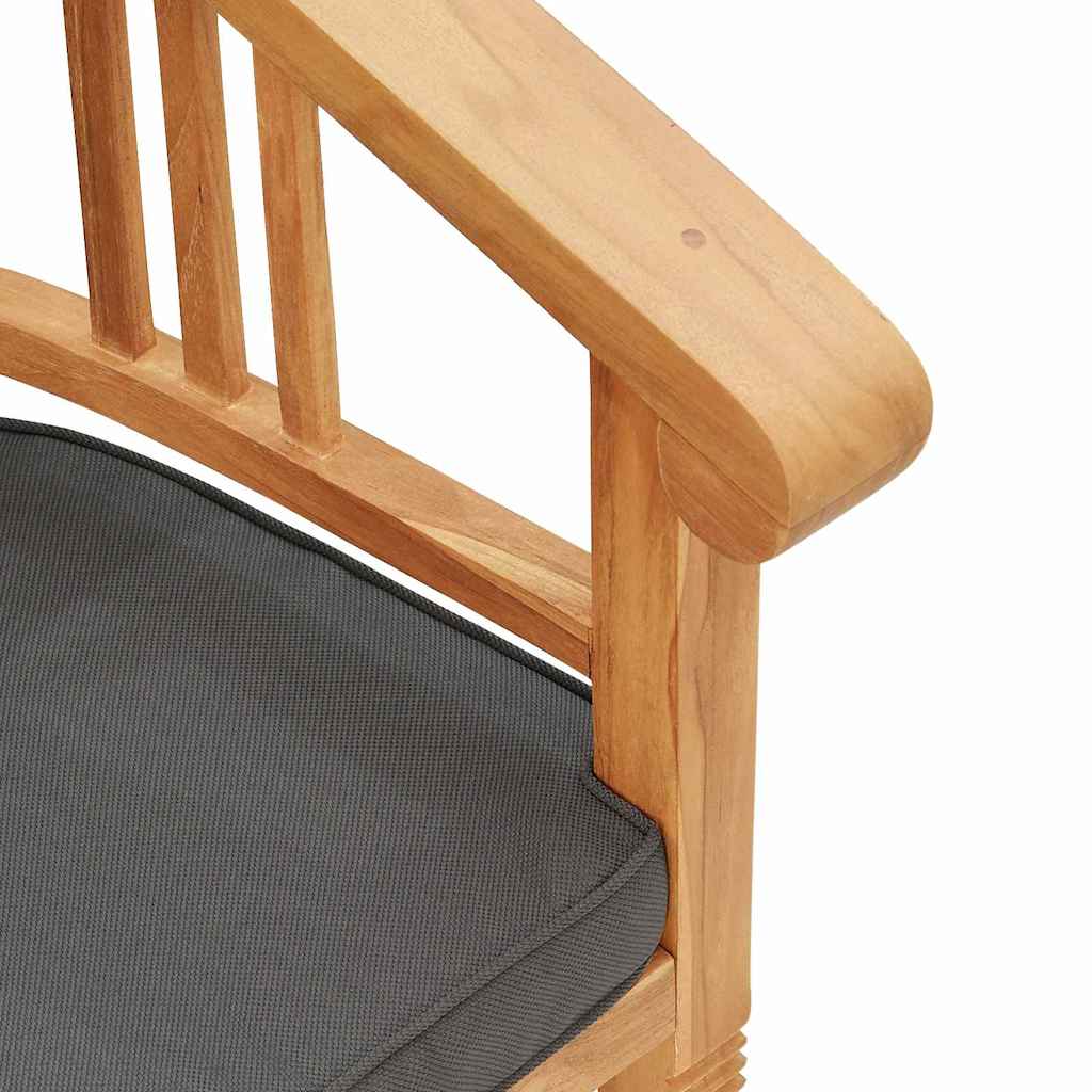 Stuhl 2 Stk. Braun Massivholz Teak