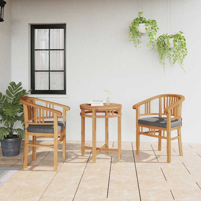 Stuhl 2 stk. Braun Massivholz Teak
