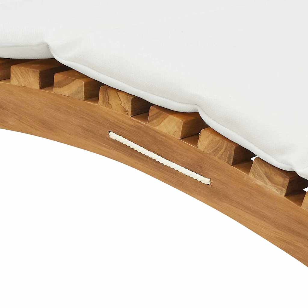 Garten Sonnenliege Braun 198 x 55 x 58,5 cm Massivholz Teak