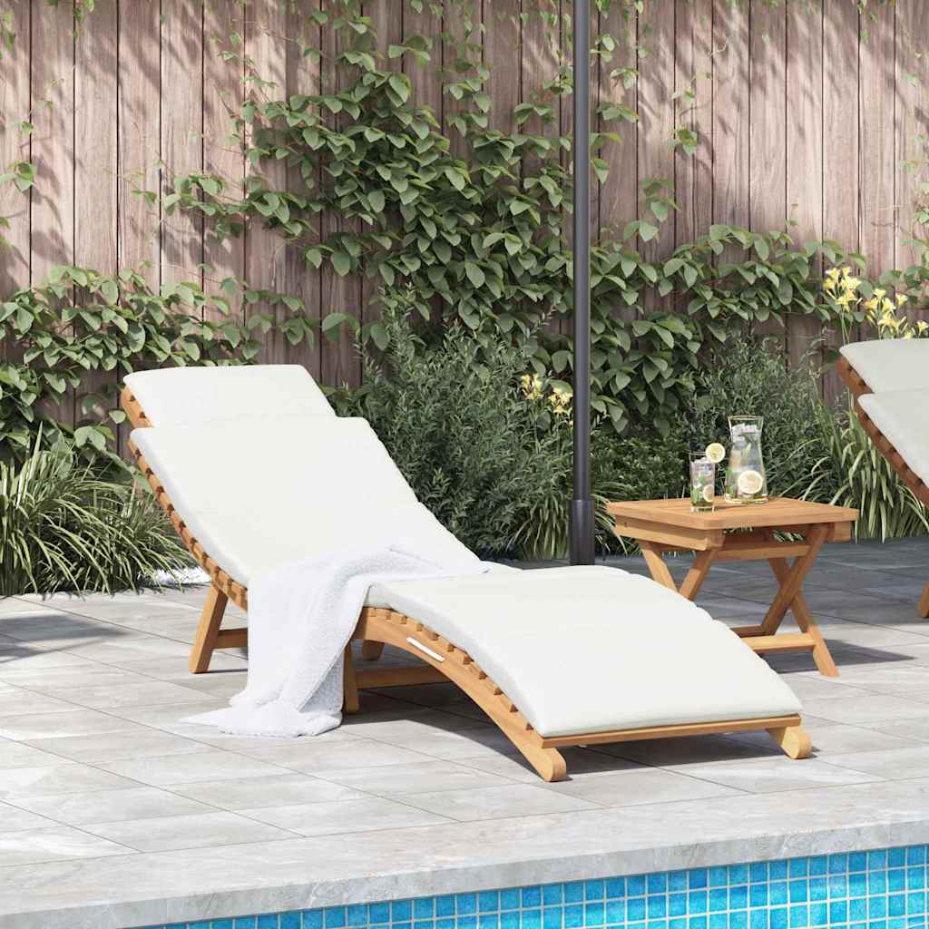 Garten Sonnenliege Braun 198 x 55 x 58,5 cm Massivholz Teak