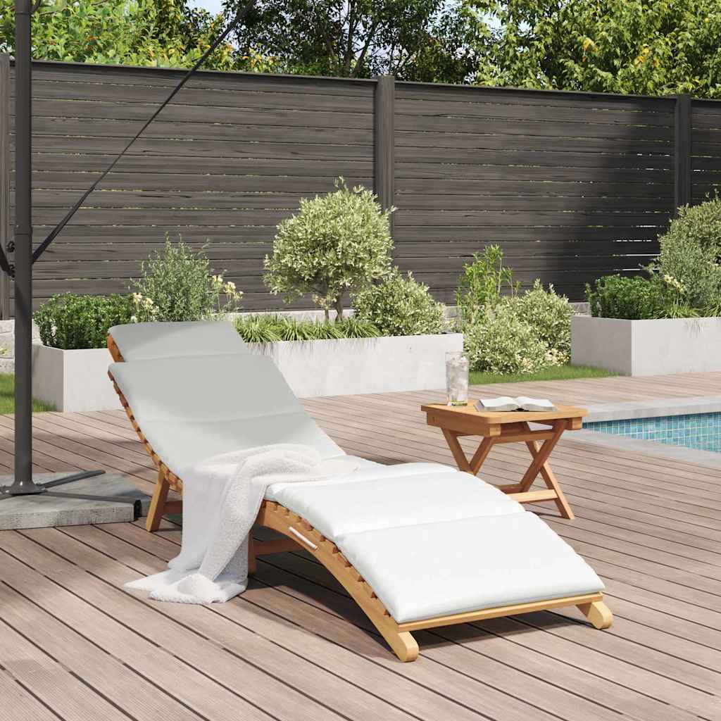 Garten Sonnenliege Braun 198 x 55 x 58,5 cm Massivholz Teak