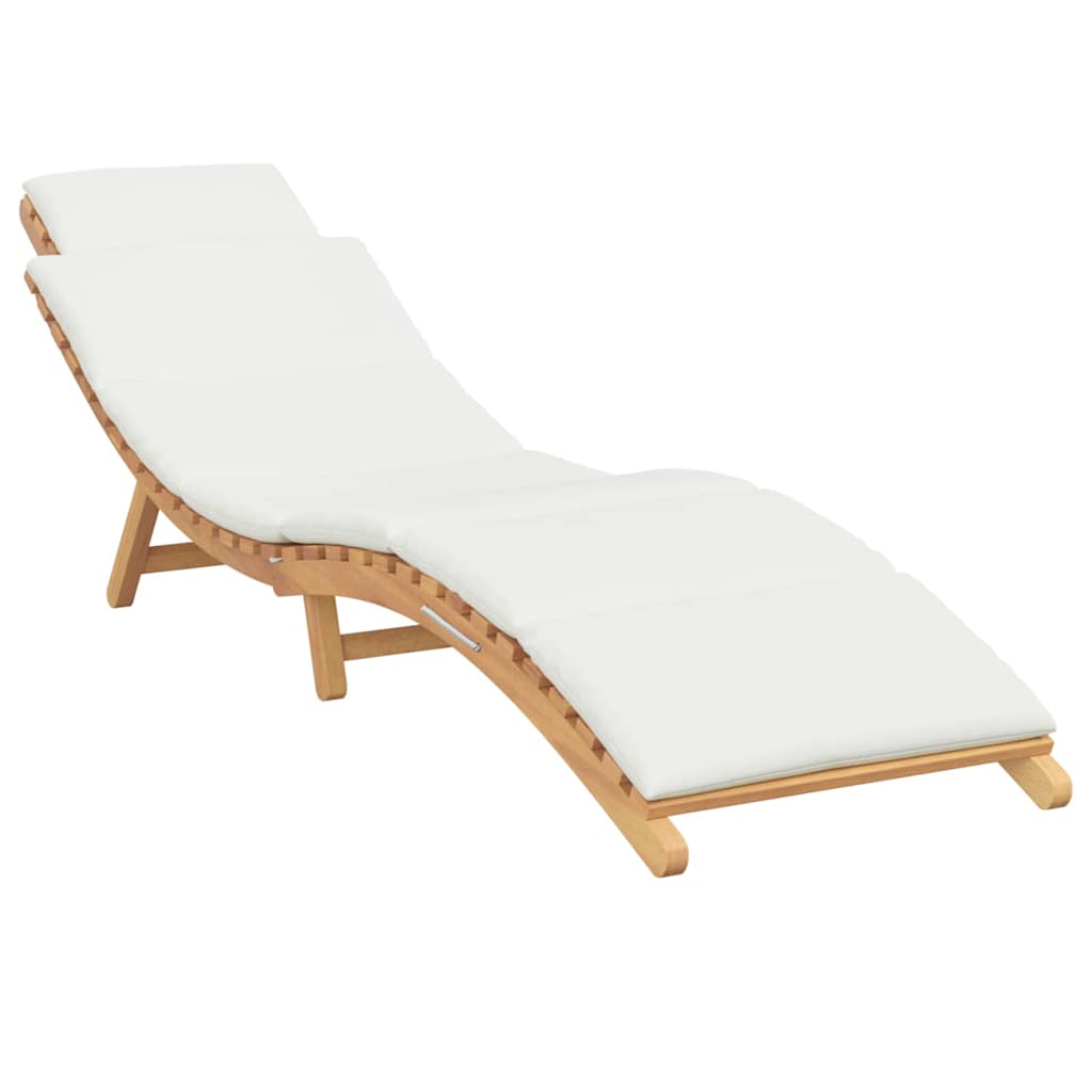 Garten Sonnenliege Braun 198 x 55 x 58,5 cm Massivholz Teak