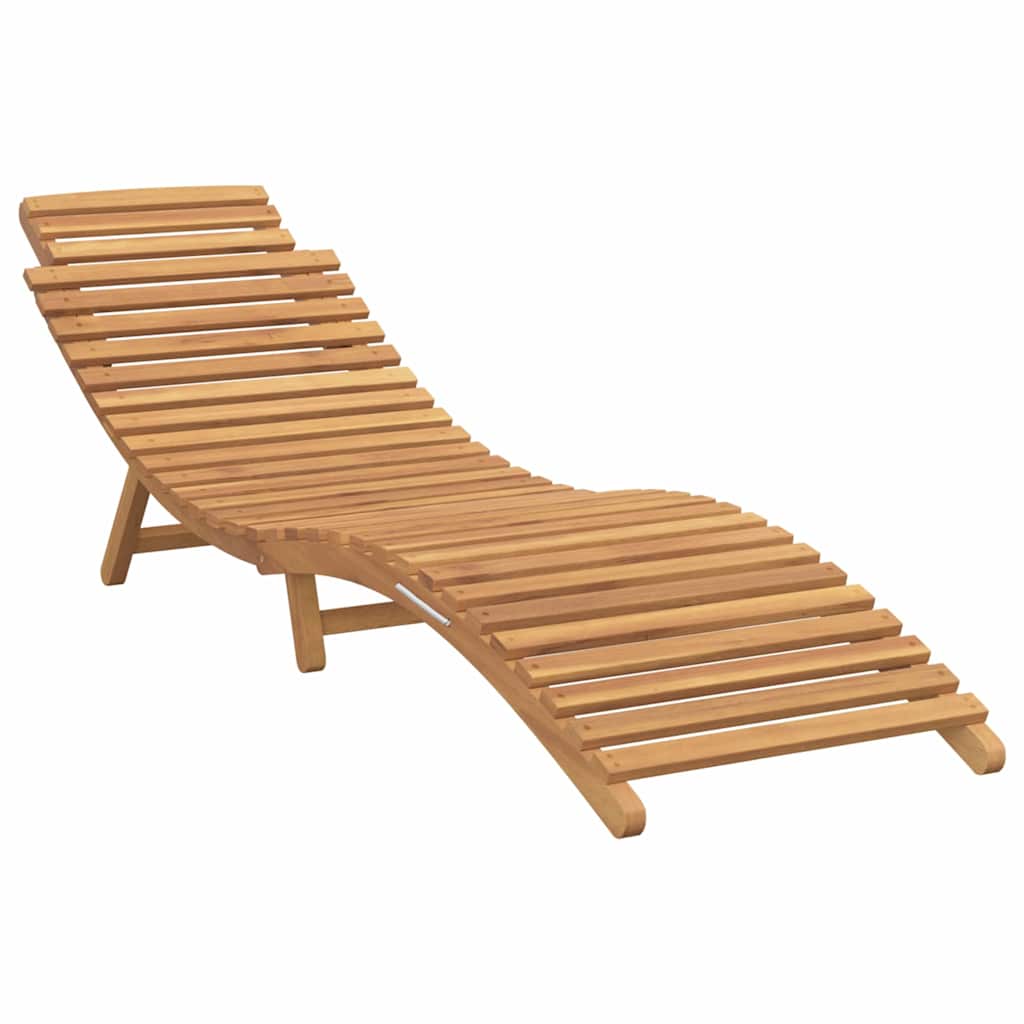 Garten Sonnenliege Braun 198 x 55 x 58,5 cm Massivholz Teak