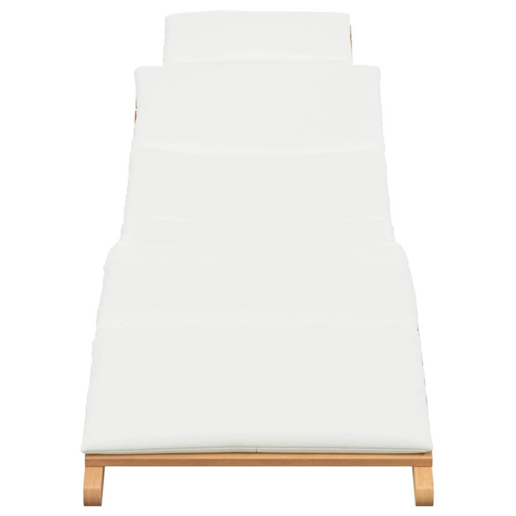 Garten Sonnenliege Braun 198 x 55 x 58,5 cm Massivholz Teak