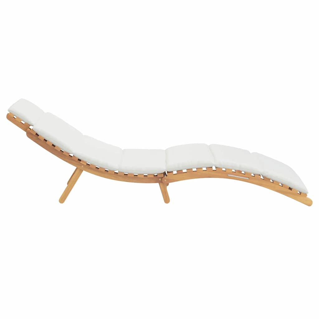 Garten Sonnenliege Braun 198 x 55 x 58,5 cm Massivholz Teak