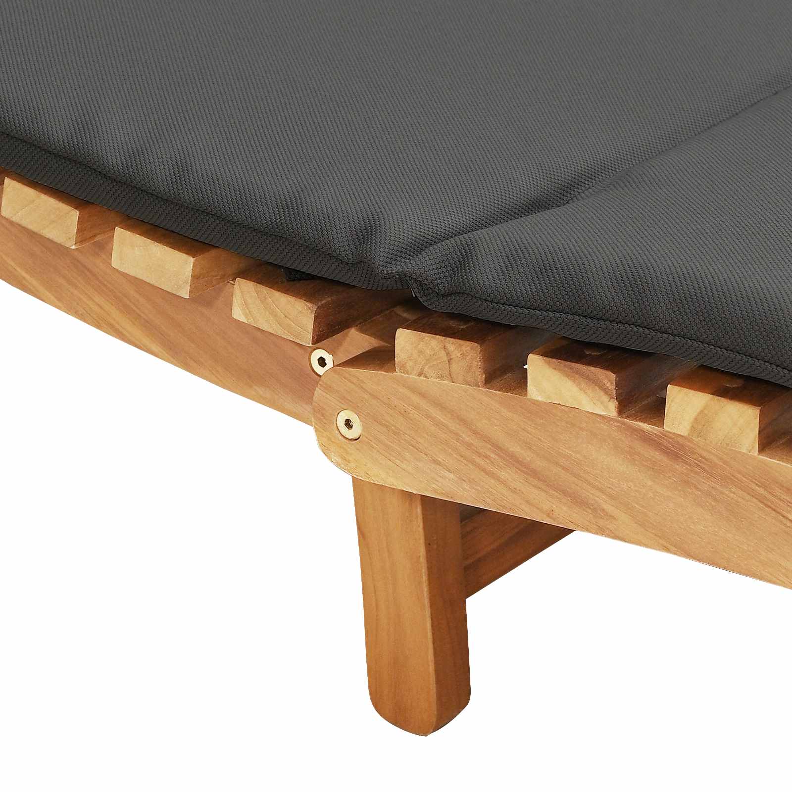 Garten Sonnenliege Braun 198 x 55 x 58,5 cm Massivholz Teak