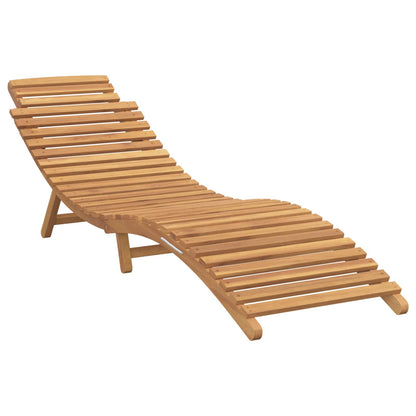 Garten Sonnenliege Braun 198 x 55 x 58,5 cm Massivholz Teak