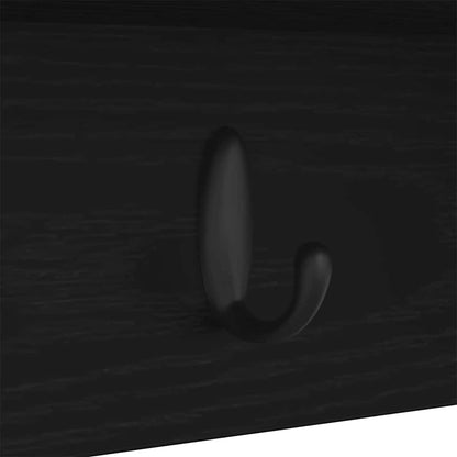 Wandmontierter nachttisch Wandhalterung Schwarz Eichen-Optik