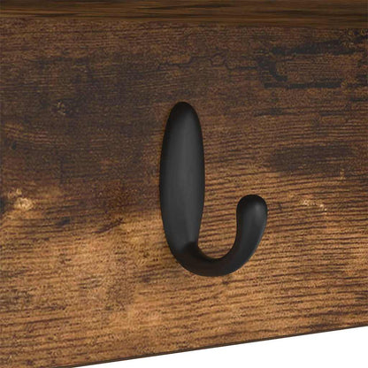 Wandmontierter nachttisch Wandhalterung Geräucherte Eiche